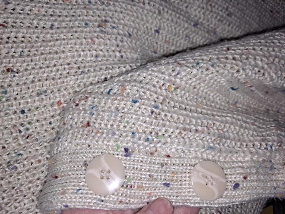 Love By Design White with Colorful Dots Scoop Neck Sweater Size Medium - Picture 2 of 6
